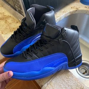 Blue and black Jordan 12